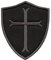 Schwarzes Subdued Crusaders Templar Kreuz US Seals DEVGRU ACU DEVGRU Bestickter Haken Aufnäher