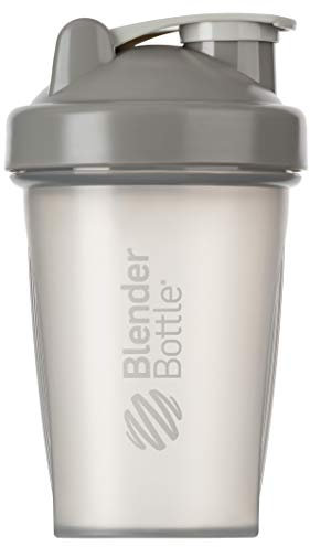 BlenderBottle Classic Botella de agua | Botella mezcladora de batidos de proteínas | con batidor Blenderball | libre de BPA | 590ml - Pebble