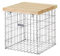 bellissa Gabionenbank - 97151 - Gabionen-Gartenbank ohne Lehne - Garten-Bank, Sitzfläche aus Douglasien-Holz - 55 x 56 x 54 cm