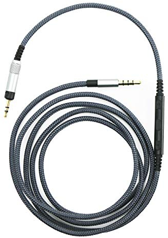 Audio Ersatz Kabel mit Mikrofon Fernbedienung Lautstärkeregler kompatibel mit Sennheiser HD598 HD598 SE HD518 HD598 Cs HD599 HD569 HD579 Kopfhörer Audiokabel kompatibel mit iPhone kompatibel mit iPad