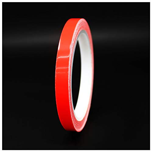 10 Meter (0,79€/Meter) Glanz Zierstreifen Auto Motorrad Boot Modellbau Silber Chrom - Finest Folia Dekorstreifen Seitenstreifen (Neon Rot, 9mm Breite)