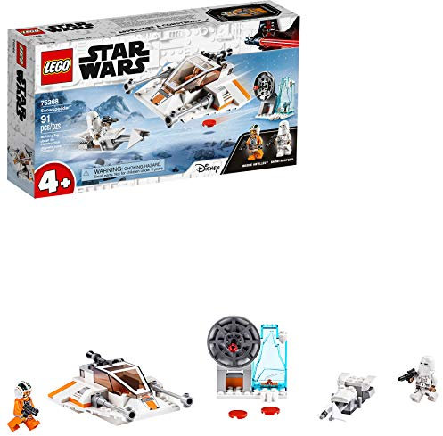 LEGO 75268 Star Wars Snowspeeder and Speeder Bike Playset with Starter Brick for Preschool Kids