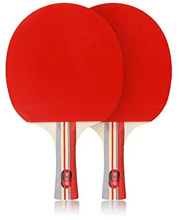 Tischtennisschläger Anzug, 7 Schichten aus Reinem Holz, Sport Tischtennis-Schläger, Anfänger, Kinder, Studenten/Double racket/Langen Griff