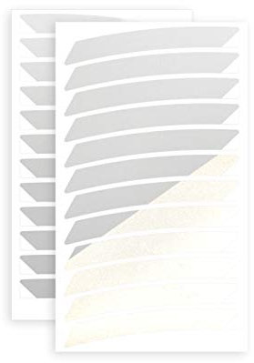 reflexsticker für Fahrradfelgen | schwarz oder weiß | 24 Streifen im Set | für 26 bis 29 Zoll Felgen | weiß reflektierend | Reflektoren-Aufkleber fürs Fahrrad Mountainbike (26ʺ, weiß)