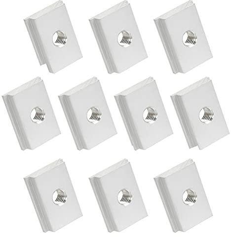 TIMESETL 10Pcs T-Nut 30x23mm, Dadi Scorrevoli Filettati M8, Dadi a T Scanalati in Alluminio di Alta qualità Dado Scorrevole per Utensili per la Lavorazione del Legno