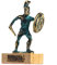 Leonidas Statue Griechischer Spartan King Skulptur Massive Bronze Figur mit Sockel 12,7 cm