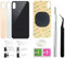2 Stück Rückglas für iPhone Xs Back Cover Glas (5,8 Zoll) mit vorinstalliertem Klebeband und werkzeugen (Gold)
