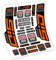 Adesivi in vinile adesivo per forcella 27 pollici Rock Shox SID Ultimate 2021 (arancione)