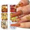 6 Farbe Herbst Nägel Glitzer Pailletten, 3D Holographic Fall Glitzer für Nägel, Maple Leaf Gold Nagel Sequins Stickers Nagel Deko Herbst Nägel Glitzer