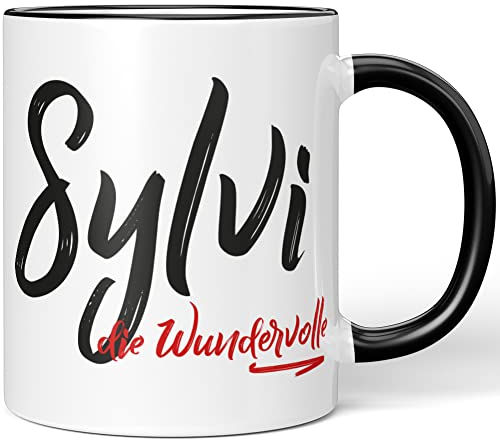 JUNIWORDS Tasse, Sylvi, die Wundervolle, Schwarz (5301291)