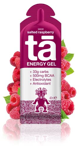 TA ENERGY - Gel Energétique - Salted Raspberry x24 - Energie - Sodium - BCAA - Antioxydants - Idéal pendant les activités sportives 133Kcal