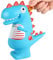 Piggy Bank Dinosaur Money Box Coin Money Tin Personalised Money Jar for Kids and Adults Birthday Gifts for girls and boys Cute (Blue)