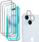 ESR Verre Trempé pour iPhone 15 avec Caméra Arrière Protecteur, Contenir 3 Protection écran et 1 Protection pour Objectif Caméra Individuel, Bords Incurvés 2,5D, Couverture Complète, Anti Rayures