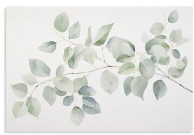 AYAROS Grüner Zweig Blätter Malerei Poster Eukalyptus Pflanze Blatt Leinwand Wandkunst Drucke Malerei für Haus Zimmer