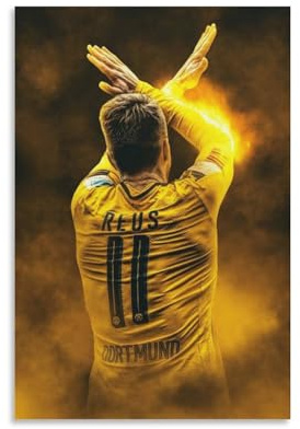 SECOLI Leinwandposter Marco Reus Fußballspieler, hochauflösender Druck, für Heimbüro, 40 x 60 cm