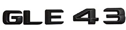 Matt-schwarz ABS GLE 43 Plastikauto -Trunk Hinterbuchstaben Emblem Embleme Aufkleber Aufkleber for Mercedes Benz geeignet Gle Klasse GLE43 AMG