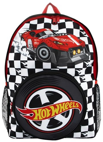 Hot Wheels Rucksack | Schwarz Schulrucksack Jungen | Tagesrucksäcke Für Kinder | Schwarz