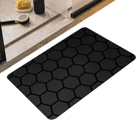 Jlobnyiun Kieselgur-Badematte, Kieselgur-Badematte | Kieselgur-Steinteppich für Badewanne | Schnell trocknender, Rutschfester Kieselgur-Badematten-Teppich für Badezimmer, Küche, Wohnzimmer