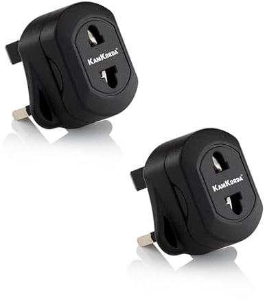 Toothbrush Adapter Plug 2 Pack | Electric Toothbrush Adapter Plug UK | Shaver Charger Adaptor for Electric Toothbrushes & Shavers | Black