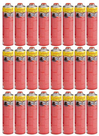 Rothenberger Industrial Multigas 300 Gas Kartusche, 600 ml, 338g, Anschluss: 7/16“ EU, Norm EN 417 selbstverschließend, 24 Stück