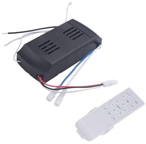 JANZU Kit de Control Remoto de Repuesto para Ventilador de Techo Universal, 50 W, 6 Velocidades y Temporizador, para Luz de Ventilador de Techo de CC