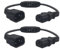 2 Stück IEC 320 C14 zu C13 Verlängerungskabel, 30cm Kaltgerätekabel mit Schalter C14 Stecker auf C13 Buchse, 3 Pin PDU Stromkabel 10A/250V für Computer Monitore LED HDTV Displays(Schwarz)