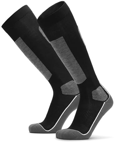 DANISH ENDURANCE Leichte Merino Skisocken, 1 & 2 Paar | Merino Thermo Skisocken, ultraleichte Präzisionspassform, Geruchshemmend, für Alpinski & Skitouren, Unisex