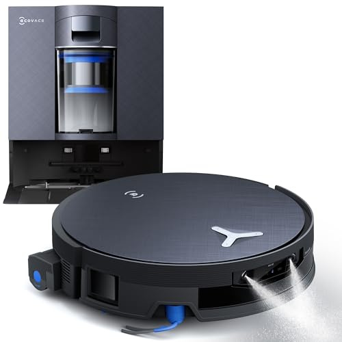 ECOVACS DEEBOT X12 OMNICYCLONE Robot Vacuum and Mop, 22000Pa Suction, FocusJet Pre-Spray, Bagless Dust Station, OZMO Self-Washing Mop, TruEdge Cleaning, ZeroTangle, AIVI 3D AI Navigation