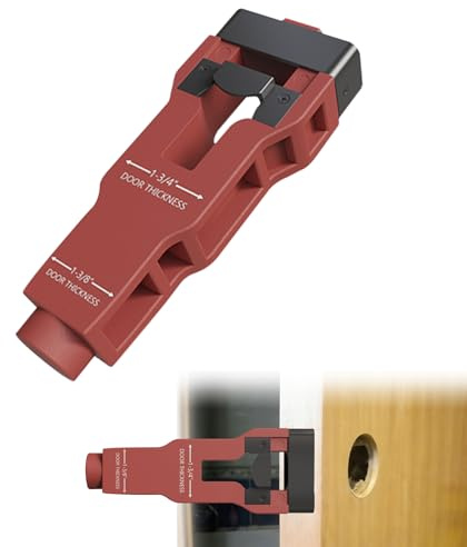 Door Latch Mortise Tool, All-in-One Door Lock Installation Kit for 1-3/8 & 1-3/4 Doors with Stainless Steel Blades for Professional and DIY Home Improvement