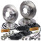 BESTPRICE Bremsenset inkl. Bremsscheiben vorne Ø 284 mm + hinten Ø 280 mm + Bremsbeläge vorne und hinten + Verschleißkontakt, Kompatibel mit BMW 1er (E81), 1 (E87)