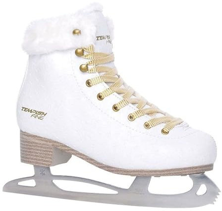 TEMPISH Damen prøve TEMPISH FINE Schlittschuh Damen mit Kunstfell Eiskunstlauf Freizeit bequem warm I wei , Weiß, 37 EU