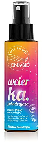 ONLYBIO Hair Balance Pflegespray für Haarwachstum Anti-Haarausfall ohne Ausspülen mit Chilli Capsaicin - vegan & natürlich mit Himbeerduft
