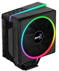 Aerocool Cylon 4 ARGB CPU Cooler, 1 x 120mm PWM Fan, ASUS Aura Sync, Mystic Light Sync, Gigabyte RGB Fusion, Compatible for AMD and Intel Platforms, The Perfect Air Cooling Solution , Black