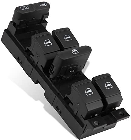 Gorgeri Interruptor de elevalunas eléctrico de, Interruptor de elevalunas eléctrico principal para Jetta Bora Passat B5 Seat Leon Toledo 1999-2006