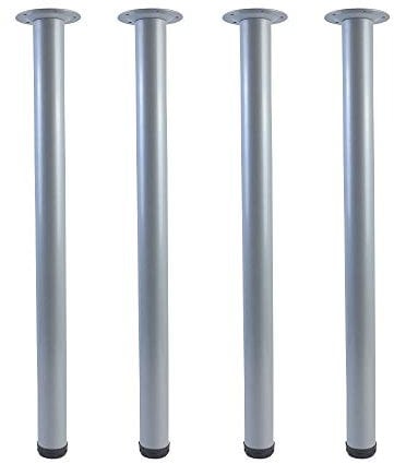 QLLY Verstellbare Schreibtischbeine aus Metall, 71,1 cm, 4 Stück (grau)