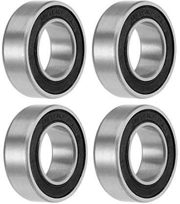 sourcing map 4Stk. 173110-2RS Kugellager Rillenkugellager Kugellager Set 17x31x10mm Doppelt Abgeschirmt Chromstahl P0 Skateboard Bearings Skateboard Kugellager Mini Kugellager Bearings