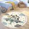Paco Home Teppich Kinderzimmer Kinderteppich Waschbar Junge Mädchen Spielteppich Rund Modern Pastell, Grösse:160 cm Rund, Farbe:Beige
