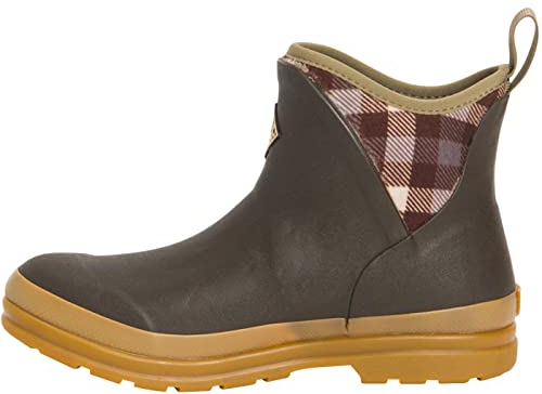Muck Boots Women's Originals Ankle Pull On Waterproof Ankle Boot, Brown, 9