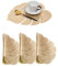Hosoncovy Confezione da 4 tovagliette decorative a forma di foglia di tartaruga, in PVC, resistenti al calore, antiscivolo, per sala da pranzo, cucina, feste di nozze (oro)