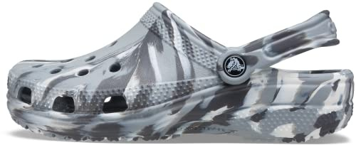 Crocs Classic Marbled Tie Dye Sabot, blandad, Ljusgrå, 37/38 EU