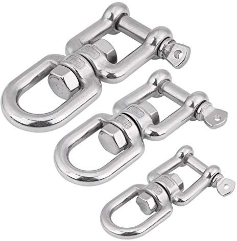 Manilles Rotatives Marines, Yctze Heavy Duty 304 en Acier Inoxydable à Anneau Pivotant Snap Rolling Manille Dispositif de Remplacement