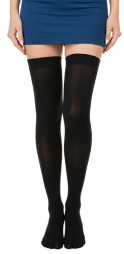 Med. Oberschenkel Kompressionsstrümpfe,Klasse 2, Unisex, geschlossene Zehen