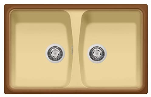 Plados Fregadero de cuarzo de cocina empotrable SP0792 dos cubas - Tierra de Francia