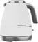 BEKO Cosmopolis Dome Kettle WKM8307CR, Retro White Chrome Design,1.7 L Capacity 3000 W Includes Removable Lid, Easy Pour Spout and Boil Dry Protection