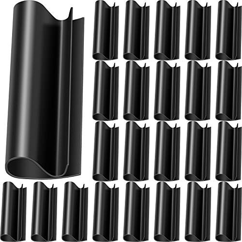 Nuanchu Lot de 64 clips pour bâche de piscine en hiver Noir