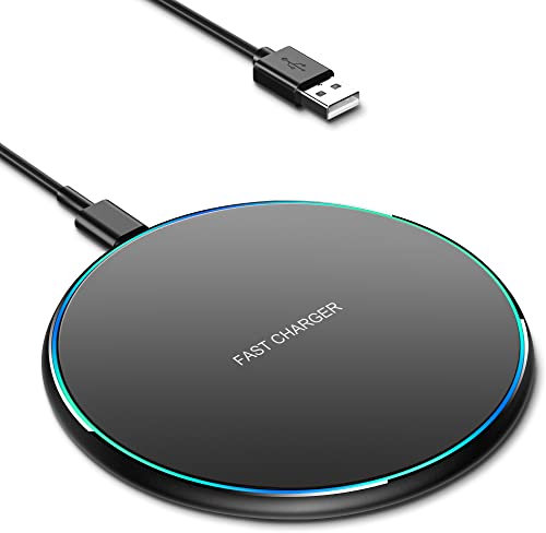 Caricatore Wireless 15W Caricatore Senza Fili Rapida Caricabatterie Wireless per iPhone 5