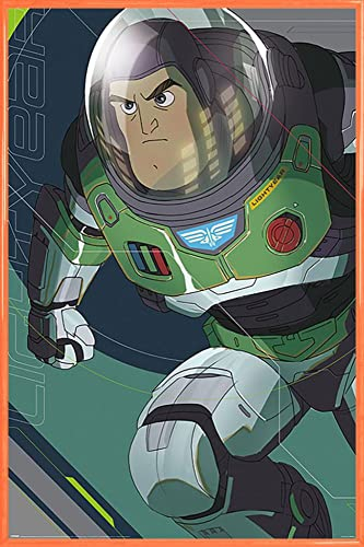 1art1 Buzz Lightyear Poster Plakat | Bild und Kunststoff-Rahmen - Lightyear Buzz (91 x 61cm)