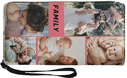 Personnalisé Femmes Portefeuille-Double Face Impression Fait sur Mesure Grande Capacité Porte-Monnaie Porte-Carte -Portefeuille en Cuir Cadeau pour mère épouse Petite Amie Soeurs-10 Image