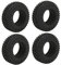 RiToEasysports 4-teilige RC-Gummireifen, Verschleißfeste, Stabile, Fahrende RC-Autoreifen für FMS FCX24 1/24-Kletterauto, Schwarz