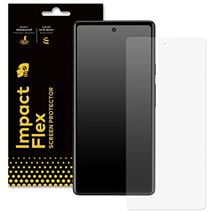 RhinoShield Displayschutzfolie kompatibel mit [Pixel 6a] | Impact Flex - Edge to Edge/Schockresistent - Klarer und Kratzresistenter Displayschutz